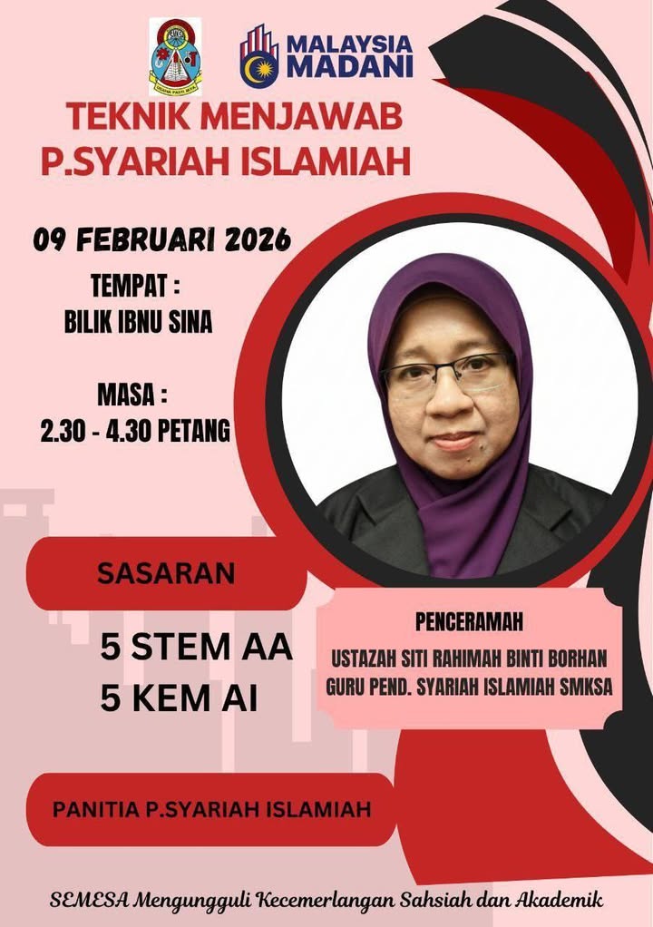 Bengkel Teknik Menjawab Pendidikan Syariah Islamiah Spm 2026 