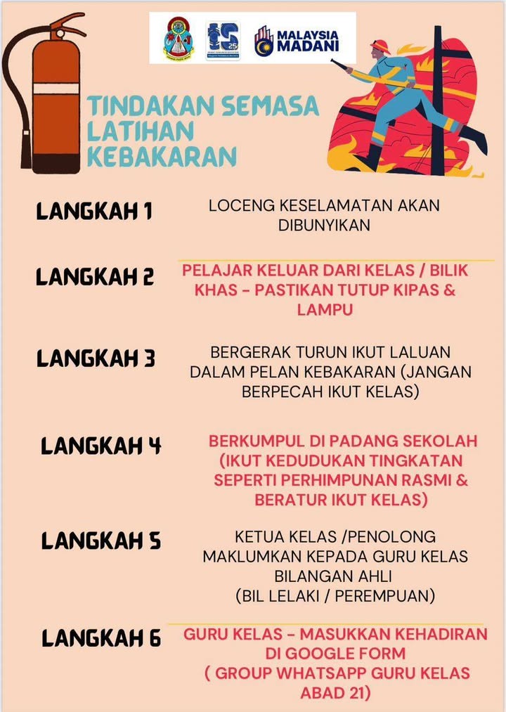 Latihan Pengungsian Bangunan Dan Latihan Kebakaran