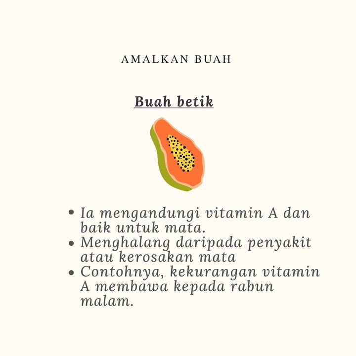 Buah Perlu Diamalkan Kerana Ia Mempunyai Pelbagai Vitamin 
