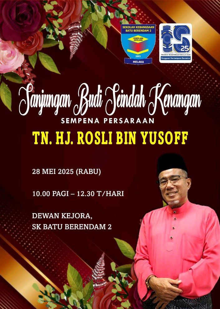 Selamat Bersara Tn Hj Rosli Bin Yusoff 