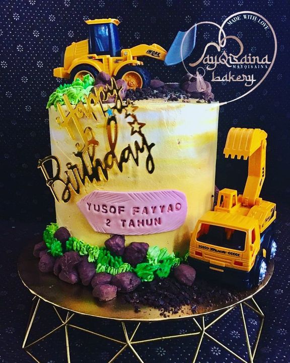 Birthday Cake Tema Bajak Construction Mayqisainabakery Saujanautamasungaibuloh Homebakers 