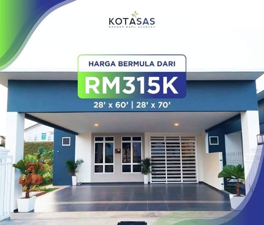Rumah Teres Selebar Semi D Di Kotasas Kuantan. 