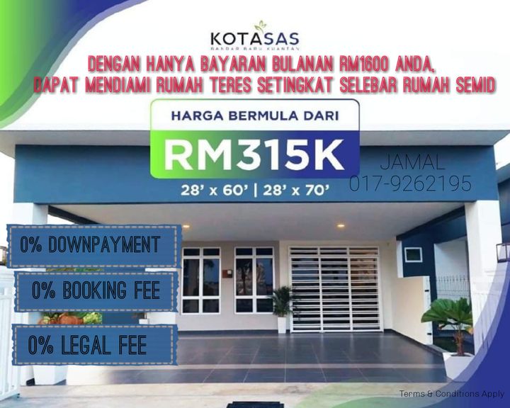 Rumah Projek Baru Di Kuantan Untuk Dijual! 