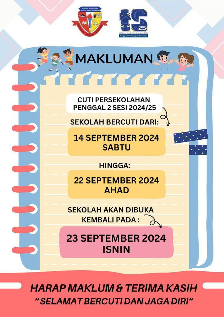 Untuk Makluman Semua Ibubapa Dan Penjaga. 