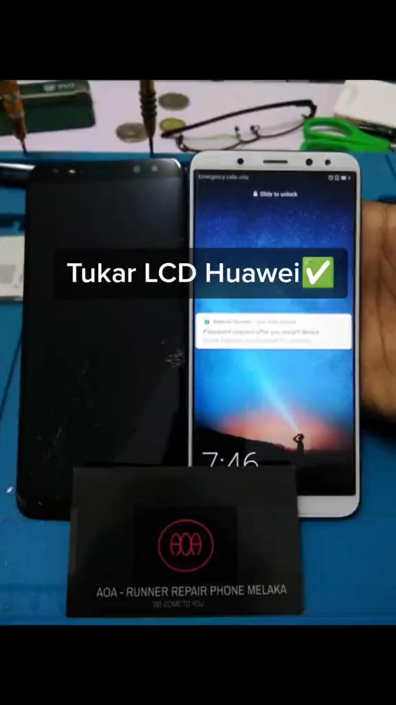 Tukar Lcd Huawei✅. Orang Melaka! Tak De Masa 
