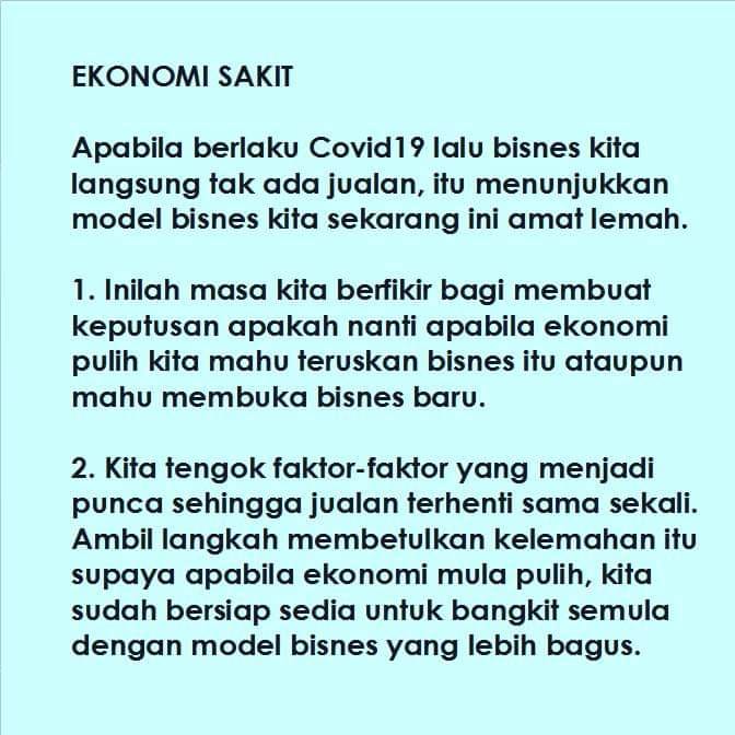 Sharing Strategy Masa Ekonomi Sakit- 