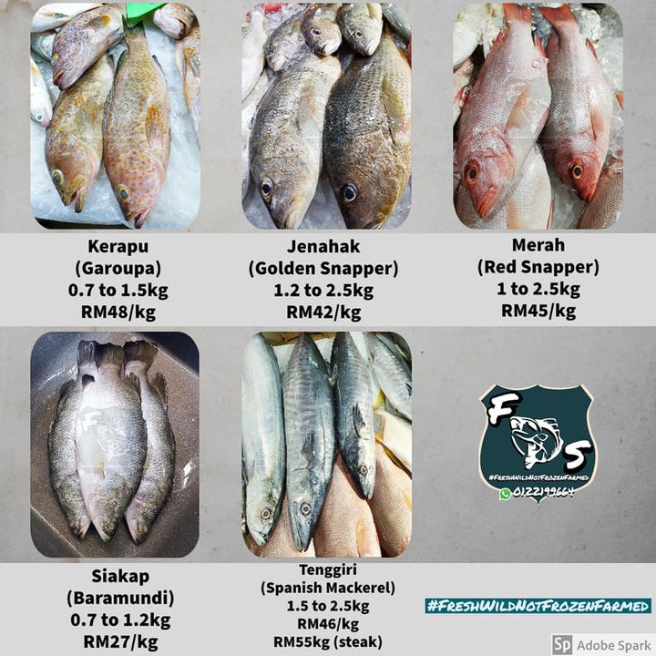 Our Seafood Selection -prices No Longer Valid- 