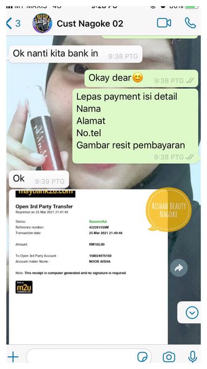 Cust Dari Sarawak - Grab 1 Set Jerawat 
