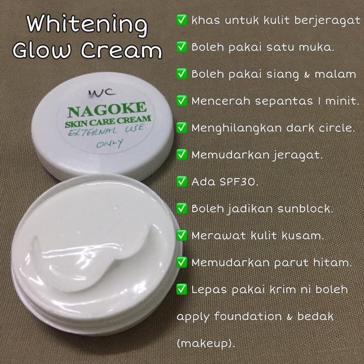 Whitening Glow Cream Darik Klinik Nagoke Pakar Kulit 