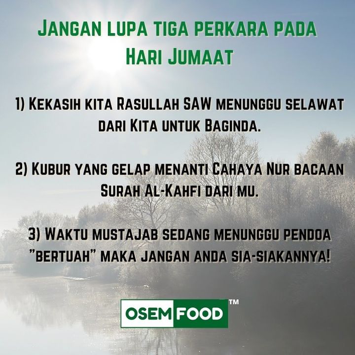 Salam Jumaat Kesayangan Osem Stay Safe Mudahnya Masak 