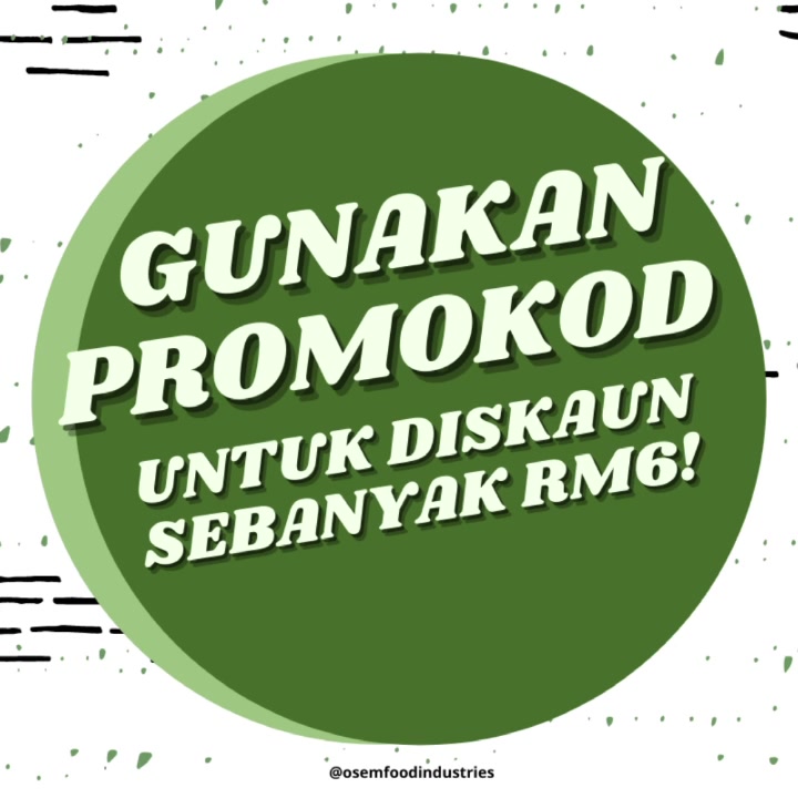 Gunakan Promokod Untuk Diskaun Sebanyak Rm6 Bagi Pembelian 