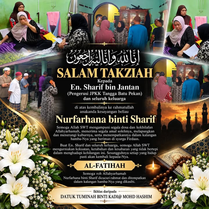 Takziah En Sharif Bin Jantan Sekeluarga.  