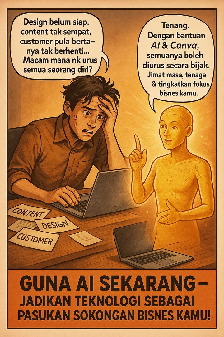 Penat Urus Bisnes Sorang-sorang? Letih Fikir Content, Design, 