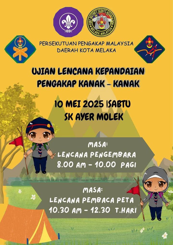 Ujian Lencana Kepandaian Pengakap Kanak Kanak...tahniah Cikgu Hanie 