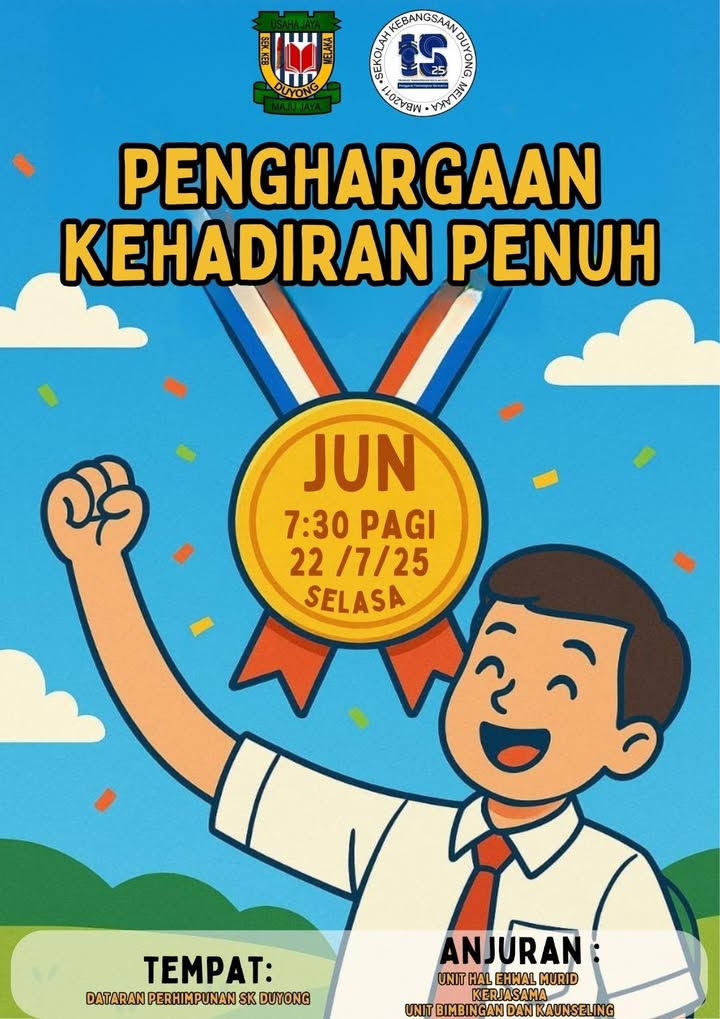 Tahniah Kepada Semua Penerima Penghargaan Kehadiran Penuh.  