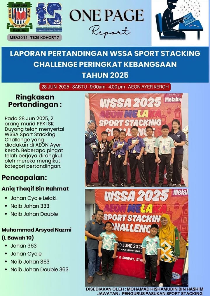 2025 Aeon Melaka Sport Stacking Challenge 