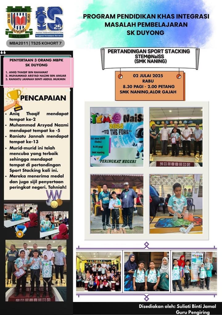 Pertandingan Stacking Cup Challenge Karnival Stem@naiss 2025 Peringkat 