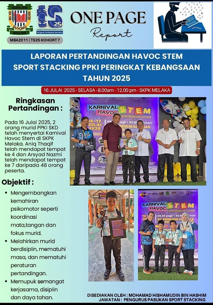 Pertandingan Sport Stacking Karnival Havoc Stem Pendidikan Khas 