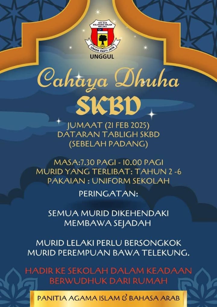 Tarikh 21 Februari 2025 Program Cahaya Dhuha Skbd 