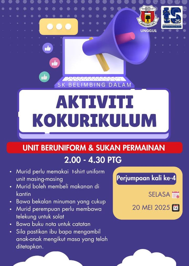 Makluman Aktiviti Kokurikulum Kali Ke-4 
