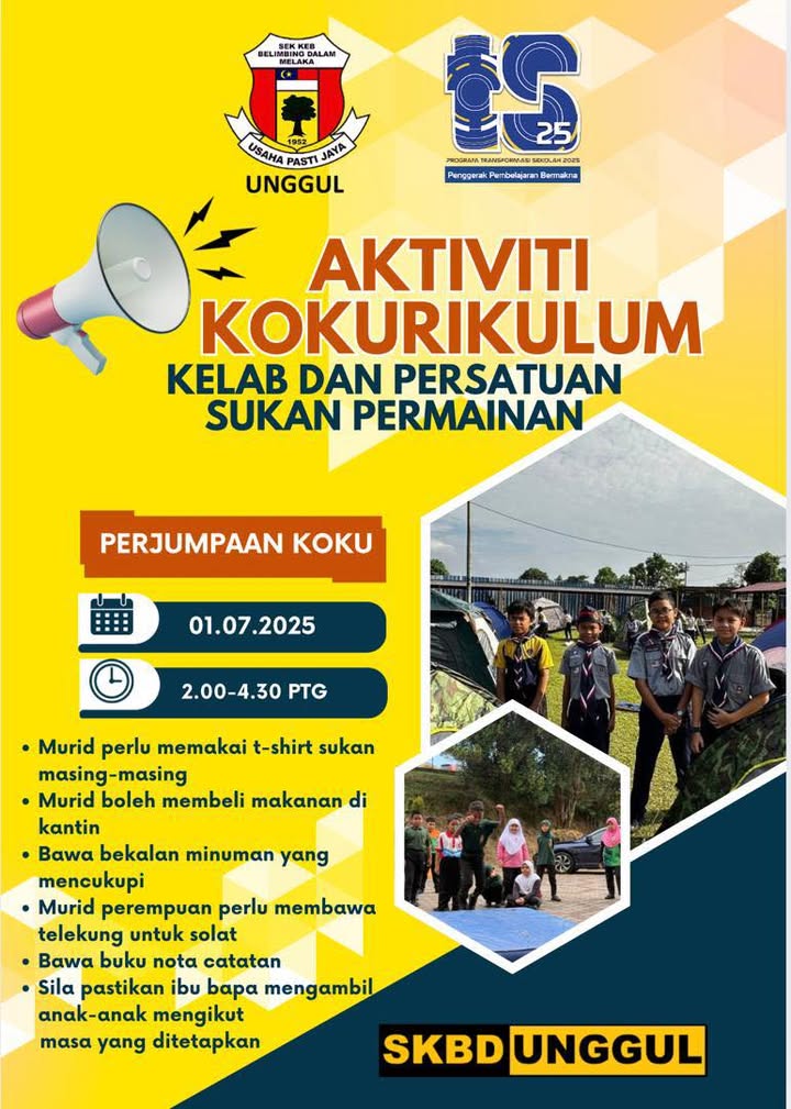 Makluman Aktiviti Kokurikulum  