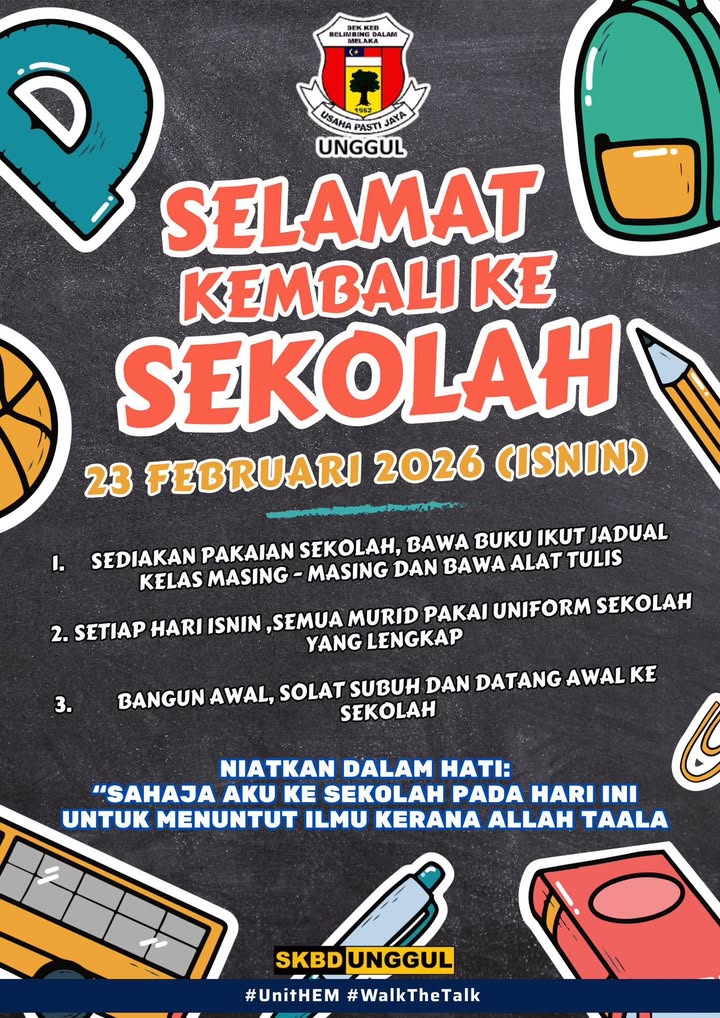 Selamat Kembali Ke Sekolah 