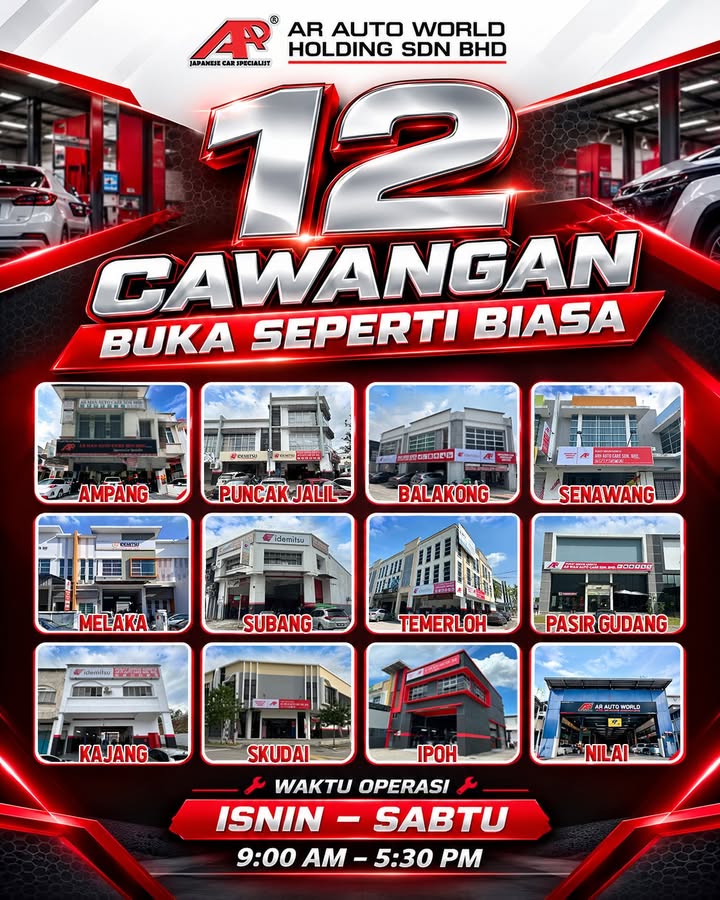 12 Cawangan Ar Auto World Sdn Bhd Buka 