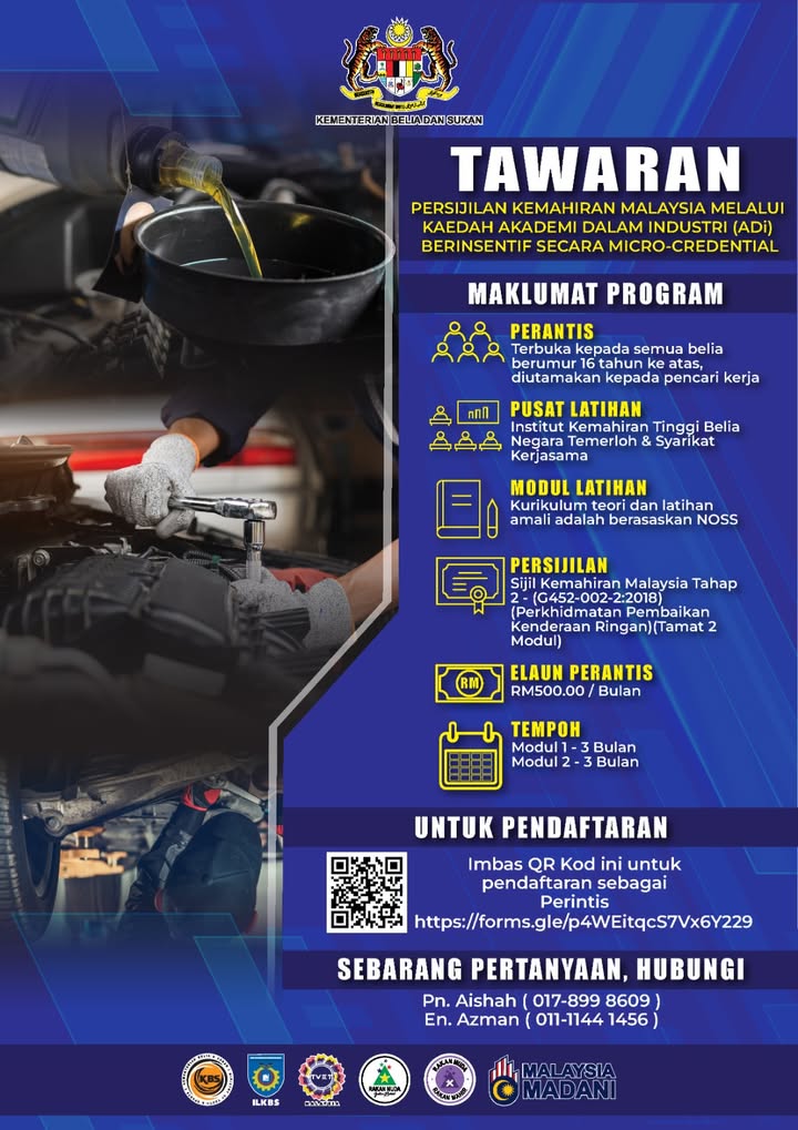 ‼️berita Baik, Program Pengajian Sijil Kemahiran Malaysia (skm) 