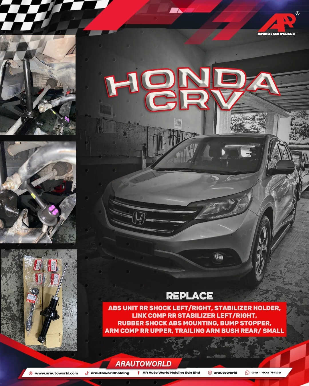 Honda Crv Rm2 Contoh Penjagaan Sistem Suspensi Kereta 