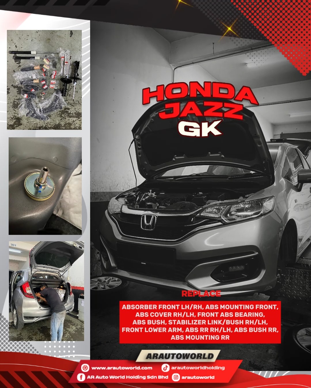 Honda Jazz Gk Sistem Suspensi Kereta Kenderaan Terdiri 