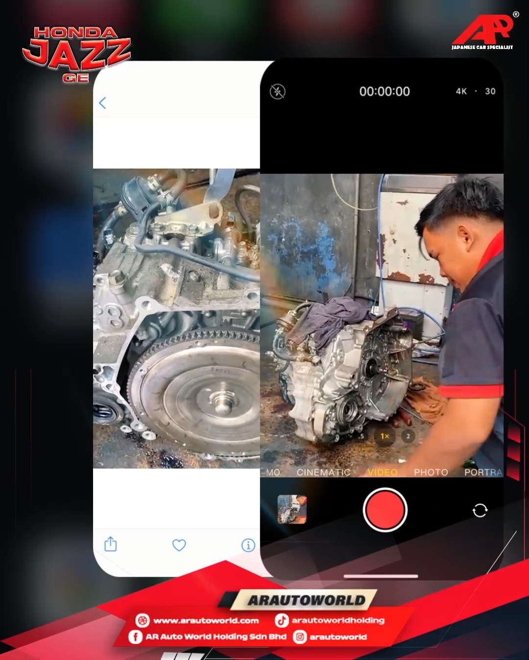 Honda Jazz Ge Engine Gearbox Leaking Perkhidmatan Dan 