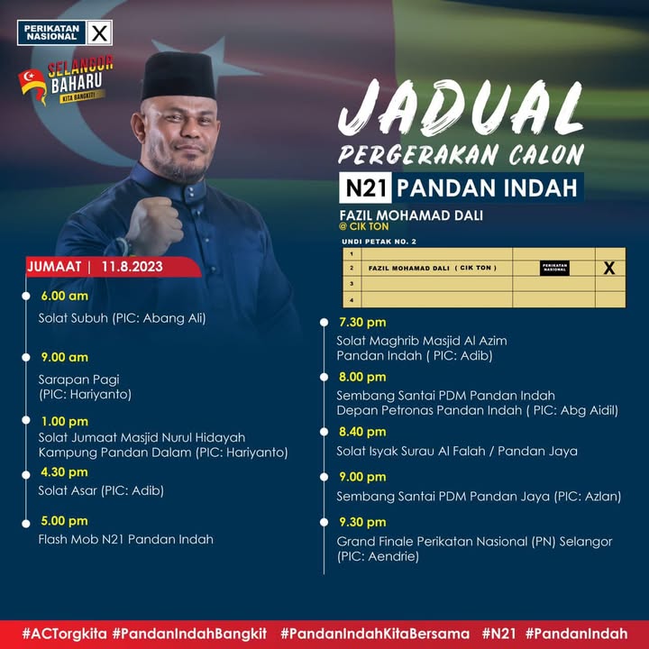 Salam Jumaat Semua Jadual Pergerakan Kita Hari Ini 