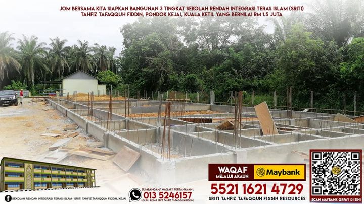 Simen Konkrit Ground Beam Hasil Waqaf Telah Keras 