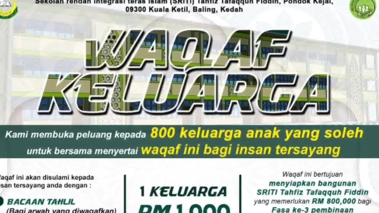 Pernah Seorang Pewaqaf, Berwaqaf Untuk Arwah Ayahnya Yang 