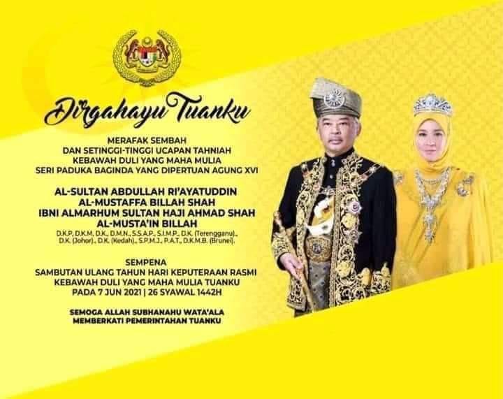 Merafak Sembah Dan Setinggi-tinggi Ucapan Tahniah 
