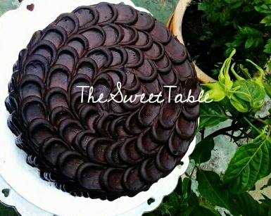Chocolate Cake With Peanutbutter Frosting And Creamcheese Filling 