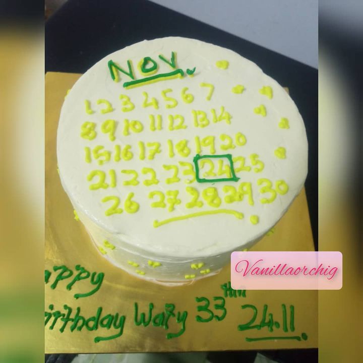 Mini Calendar Cake 
