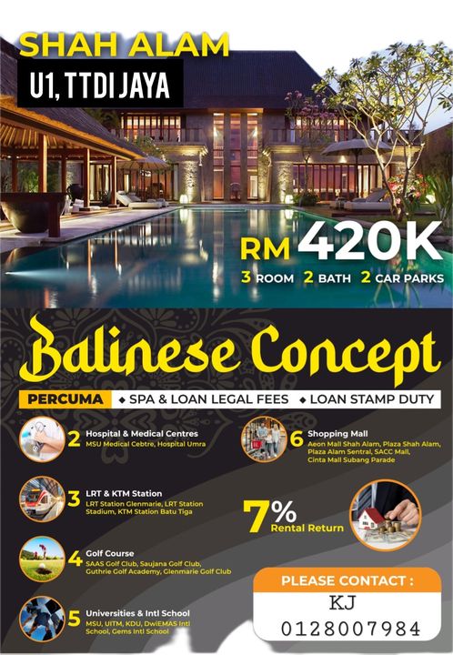 Super Launched Project Service Apartment@ U1 Ttdi Jaya 