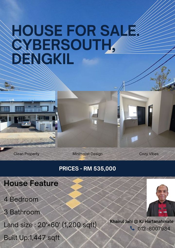 Rumah Landed Di Cybersouth- Kita Dengkil, Untuk Dilepaskan. 
