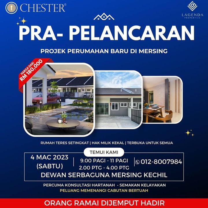 Penduduk Mersing,jom Hadirkan Diri Ke Program Pra - 