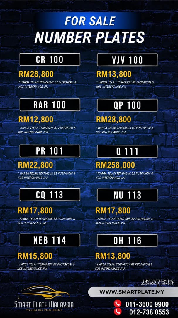 Anda Cari Nombor Plate Kereta Atau Motor? ✅