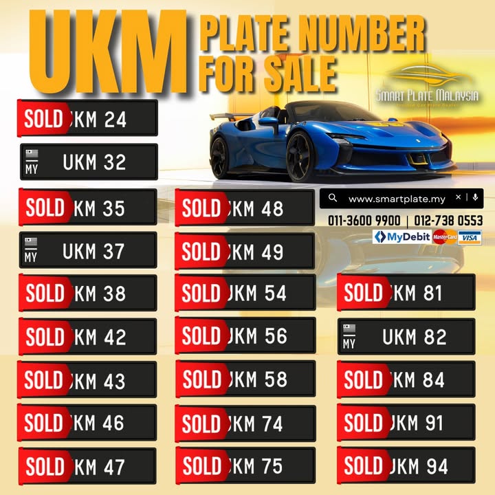 Plate Number Khas Ukm Series 2 Digit For 