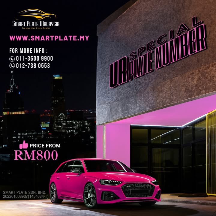 2, 3 & 4 Digit Ur Plates Available 