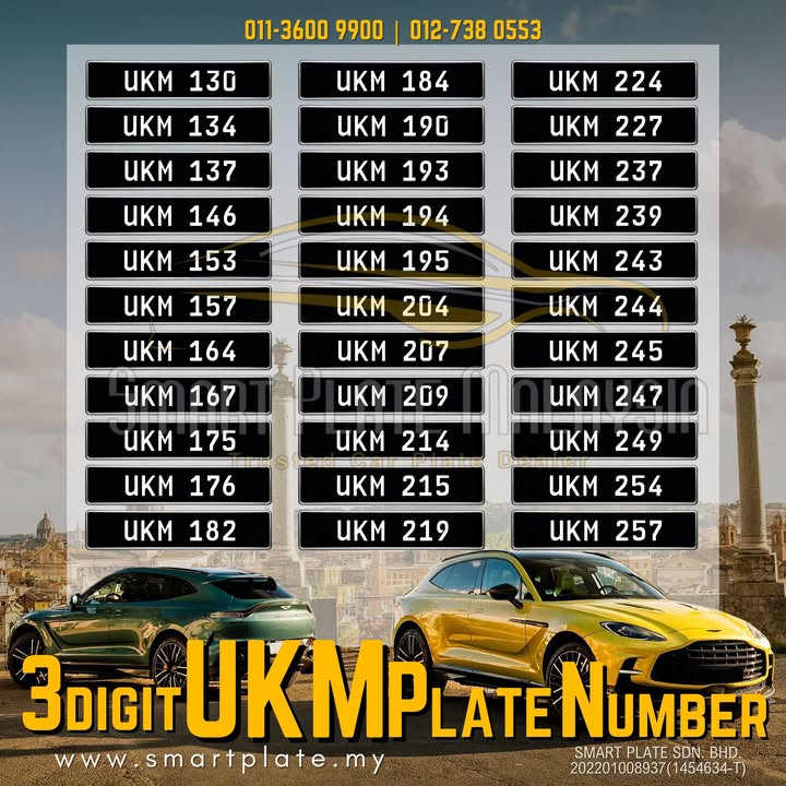 Plate Number Khas Ukm For Sale !!! 