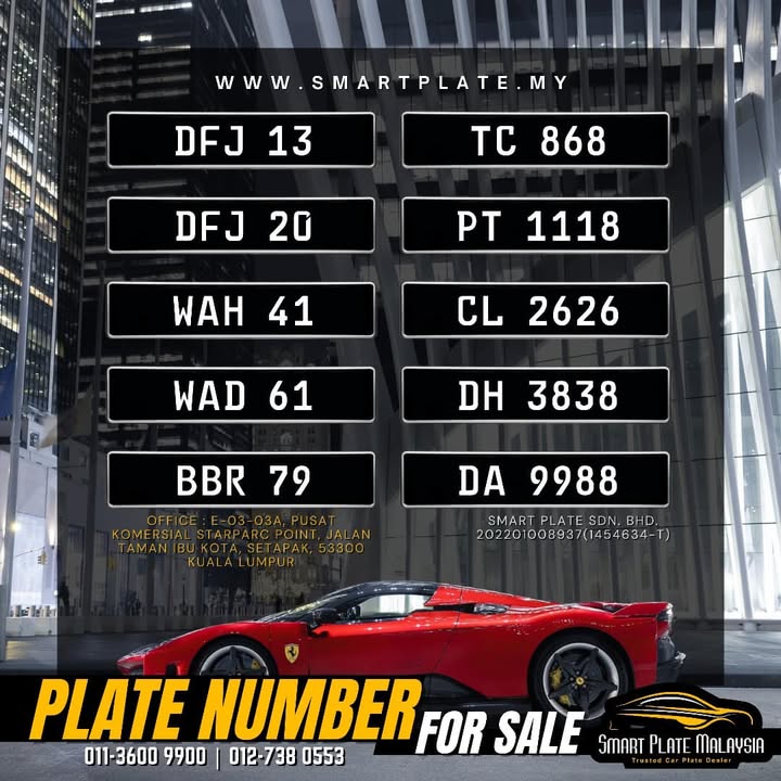 C4ri Nombor Plate Untuk Kenderaan Baru Anda? ✅ 