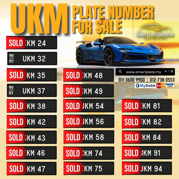 Limited Plate Number Khas Ukm Series 2 Digit 