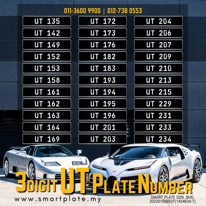 Plate Number Khas Ut Series For Sale !!! 