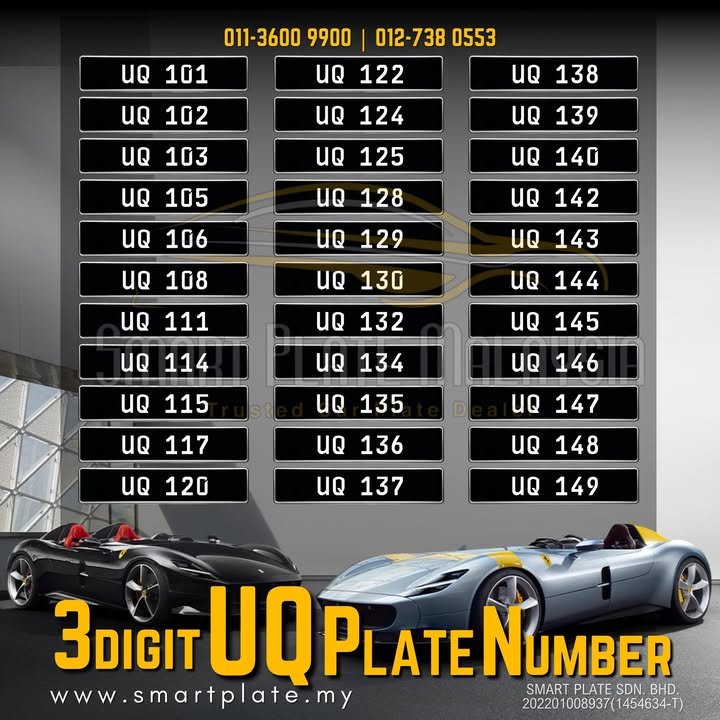 Plate Number Khas Uq Series For Sale !!! 