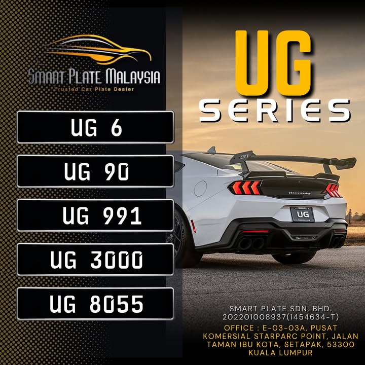 1,2, 3 & 4 Digit Ug Plates Available 