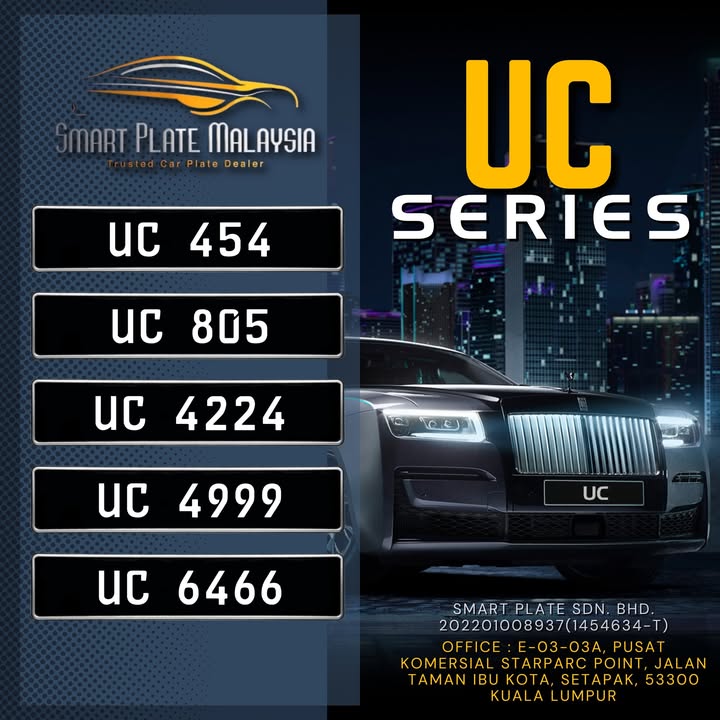 2, 3 & 4 Digit Uc Plates Available 